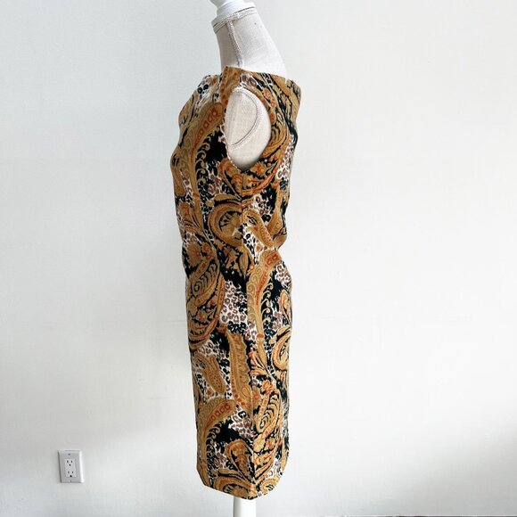NWT Runway Collection Suede Paisley Animal Print Bateau Neck Sleeveless - Picture 11 of 11